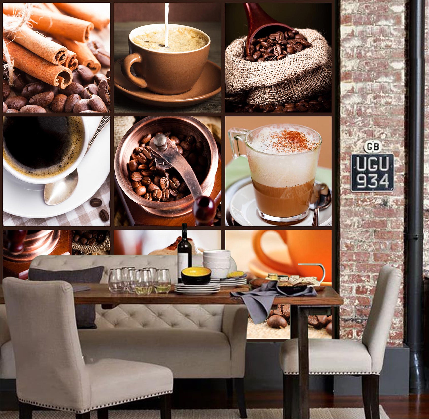 3D Coffee Aroma 1083 Wall Murals