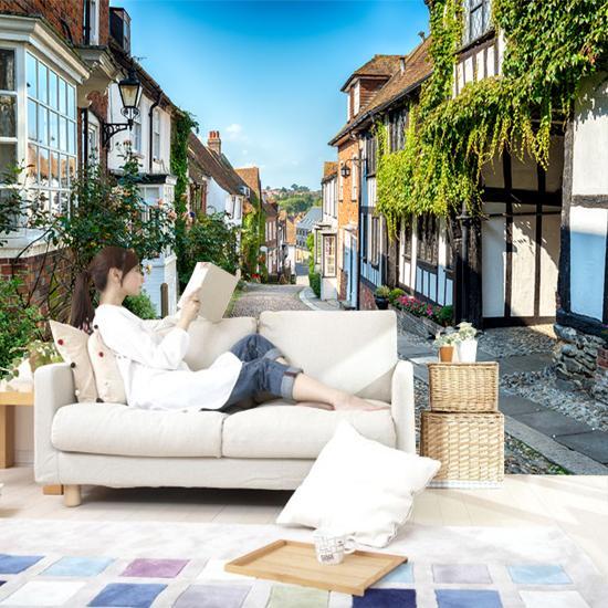 3D Stone Road House 135 Wallpaper AJ Wallpaper