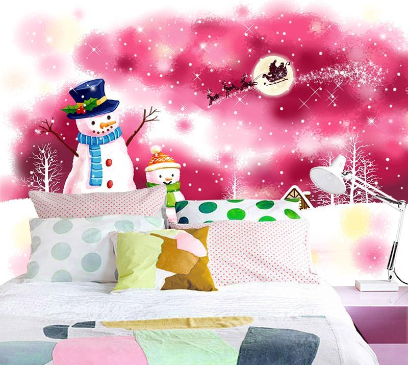 3D Star Snowman 022 Wallpaper AJ Wallpaper