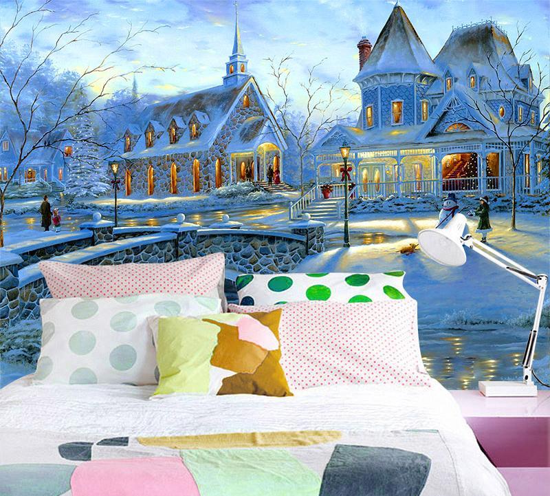 3D Castle Snowman 046 Wallpaper AJ Wallpaper