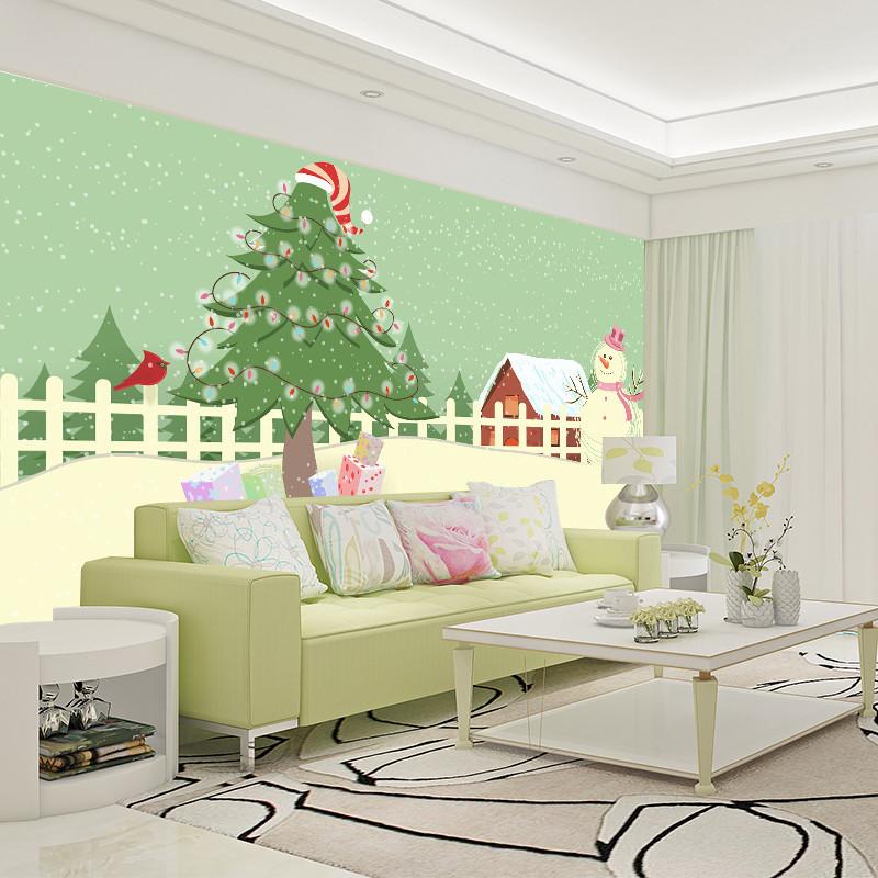 3D Beautiful Christmas Tree And Snowman Wallpaper AJ Wallpaper