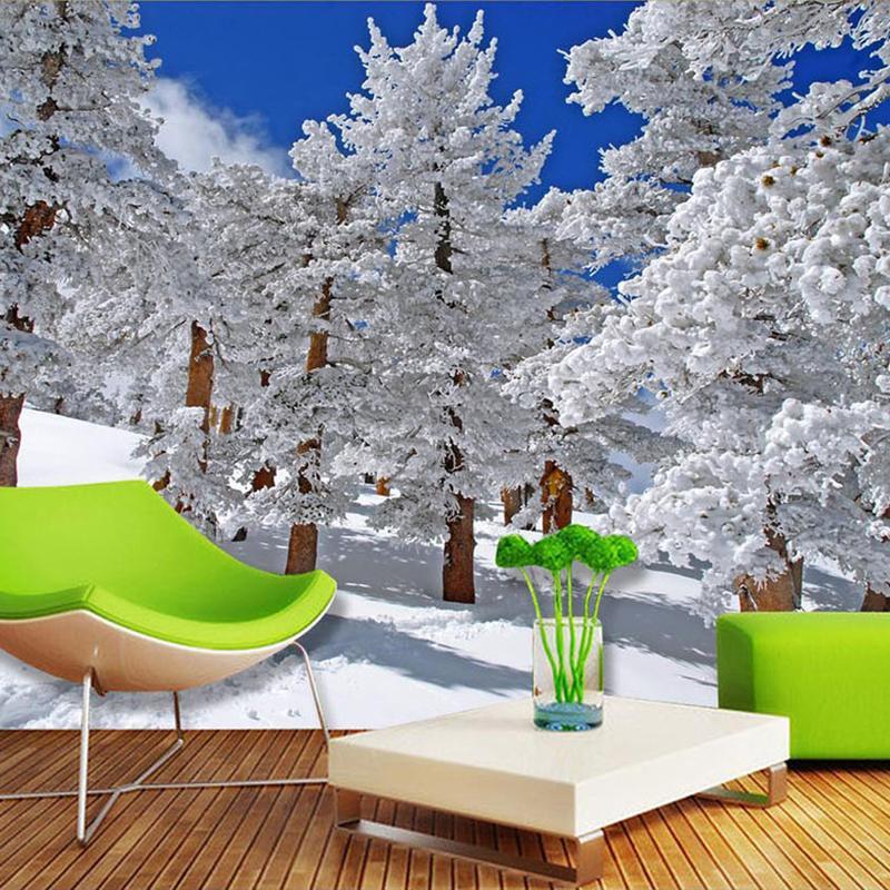 3D Tree Snow 091 Wallpaper AJ Wallpaper