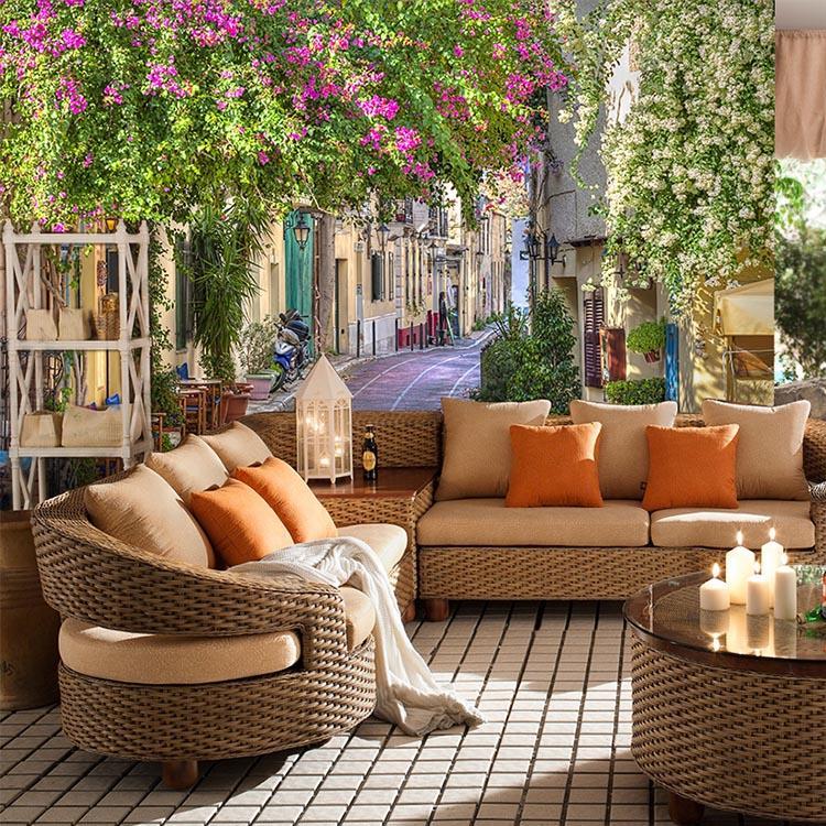 3D Alley Rattan 075 Wallpaper AJ Wallpaper