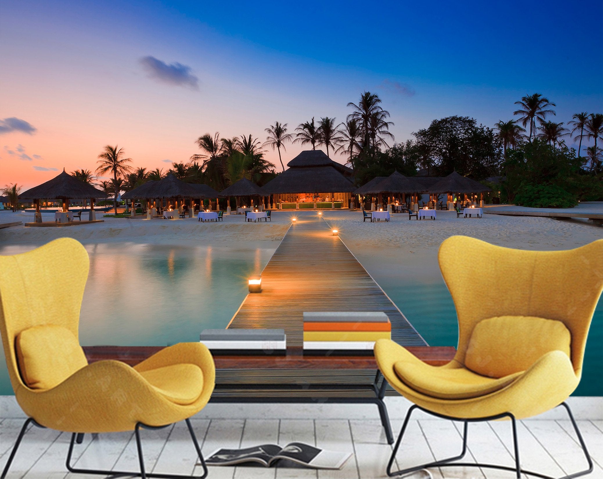 3D Beach Scenery 1497 Wall Murals Wallpaper AJ Wallpaper 2