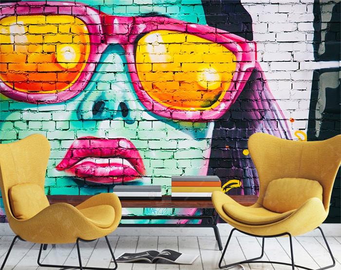 3D Sun-glass Girl 047 Wallpaper AJ Wallpaper