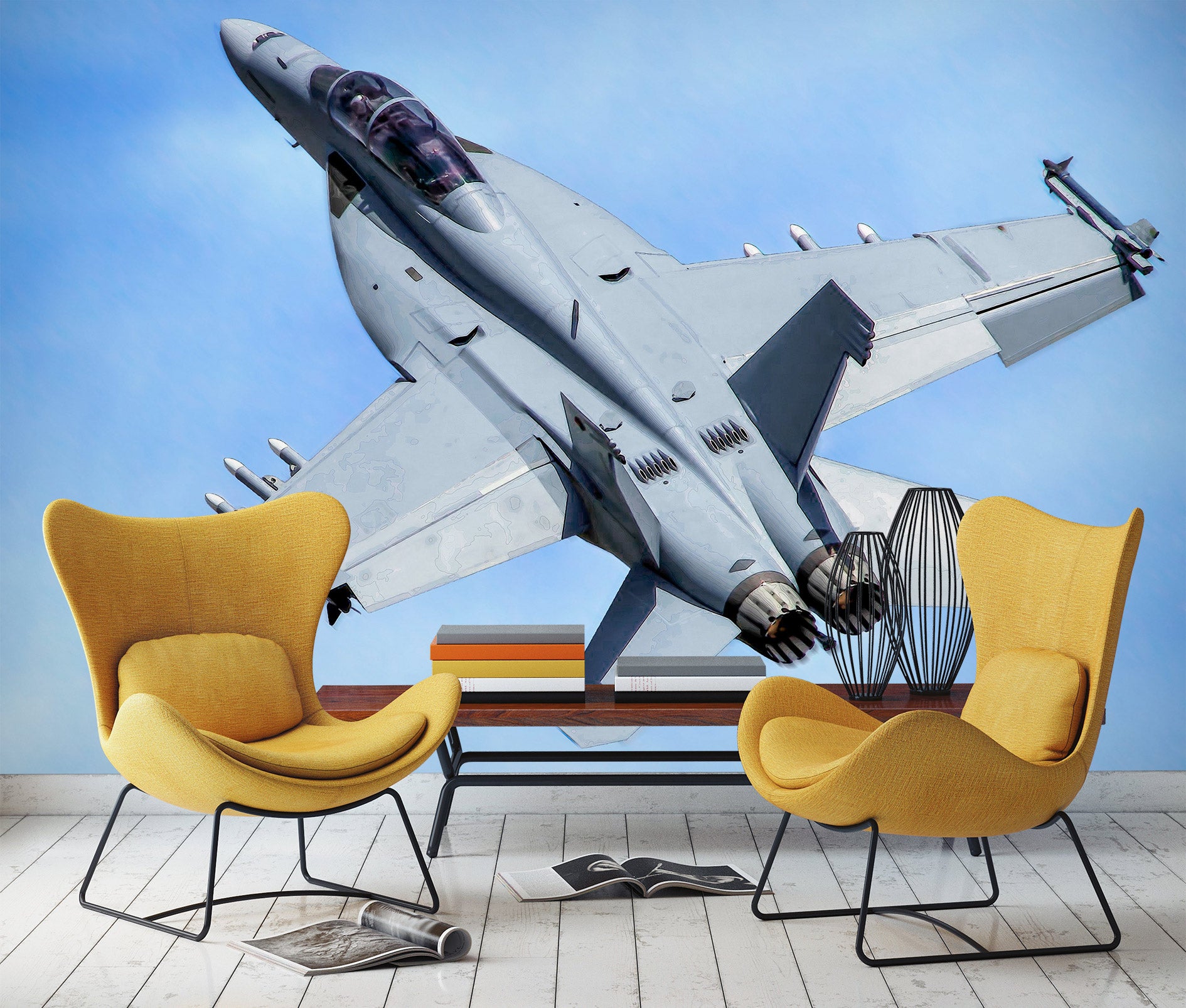 3D Airplane 10866 Alius Herb Wall Mural Wall Murals