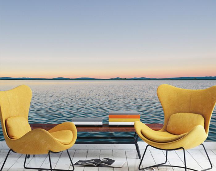 3D Sunset Glow River 099 Wallpaper AJ Wallpaper