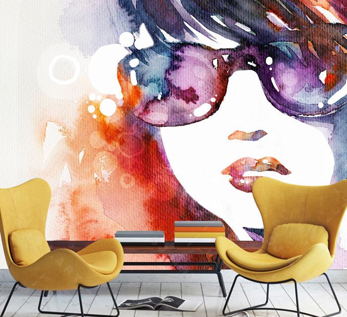 3D Purple Glass Girl 658 Wallpaper AJ Wallpapers