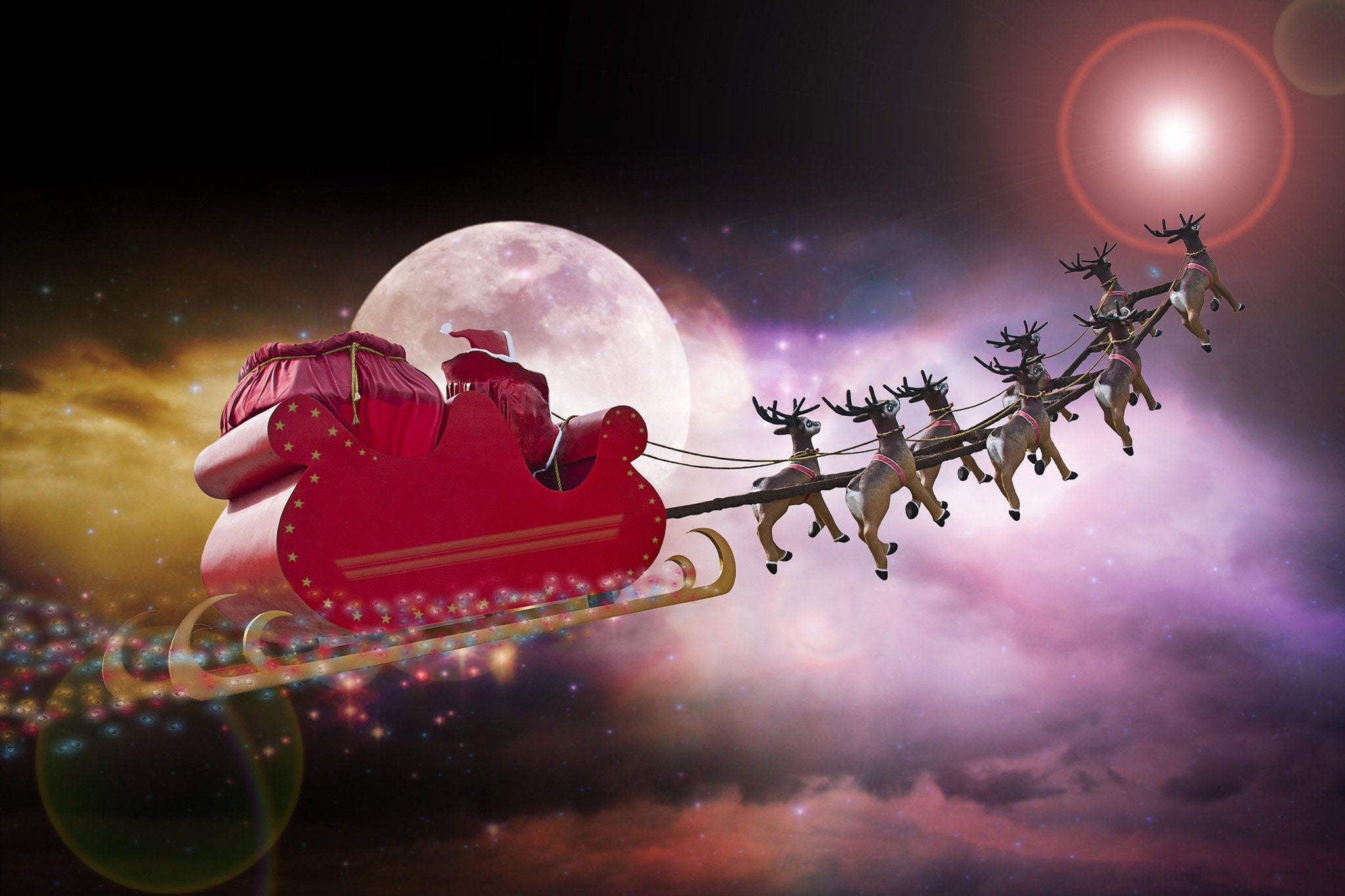 Santa Claus Carriage Wallpaper AJ Wallpaper