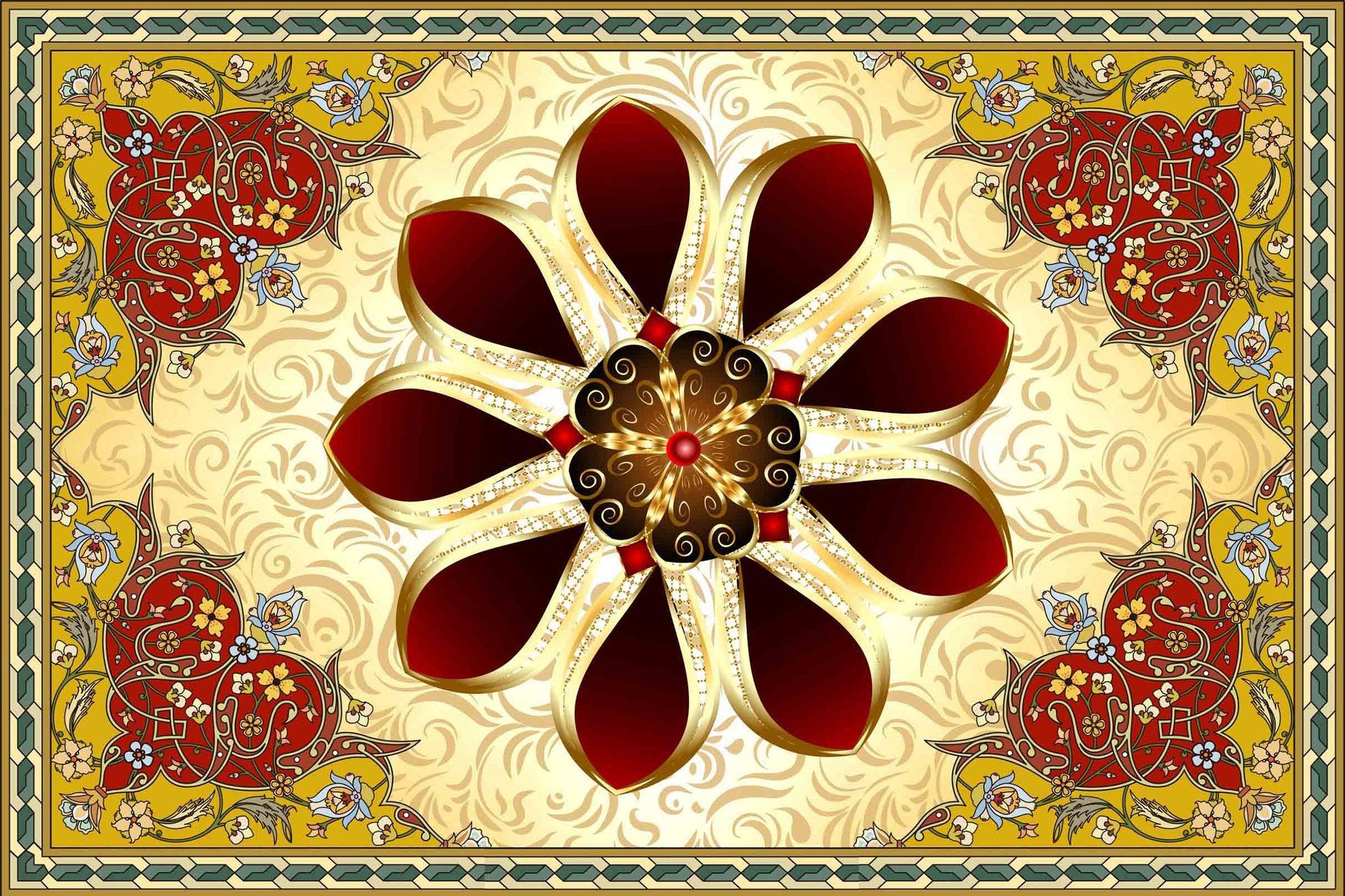 Showy Flower Patterns Wallpaper AJ Wallpaper