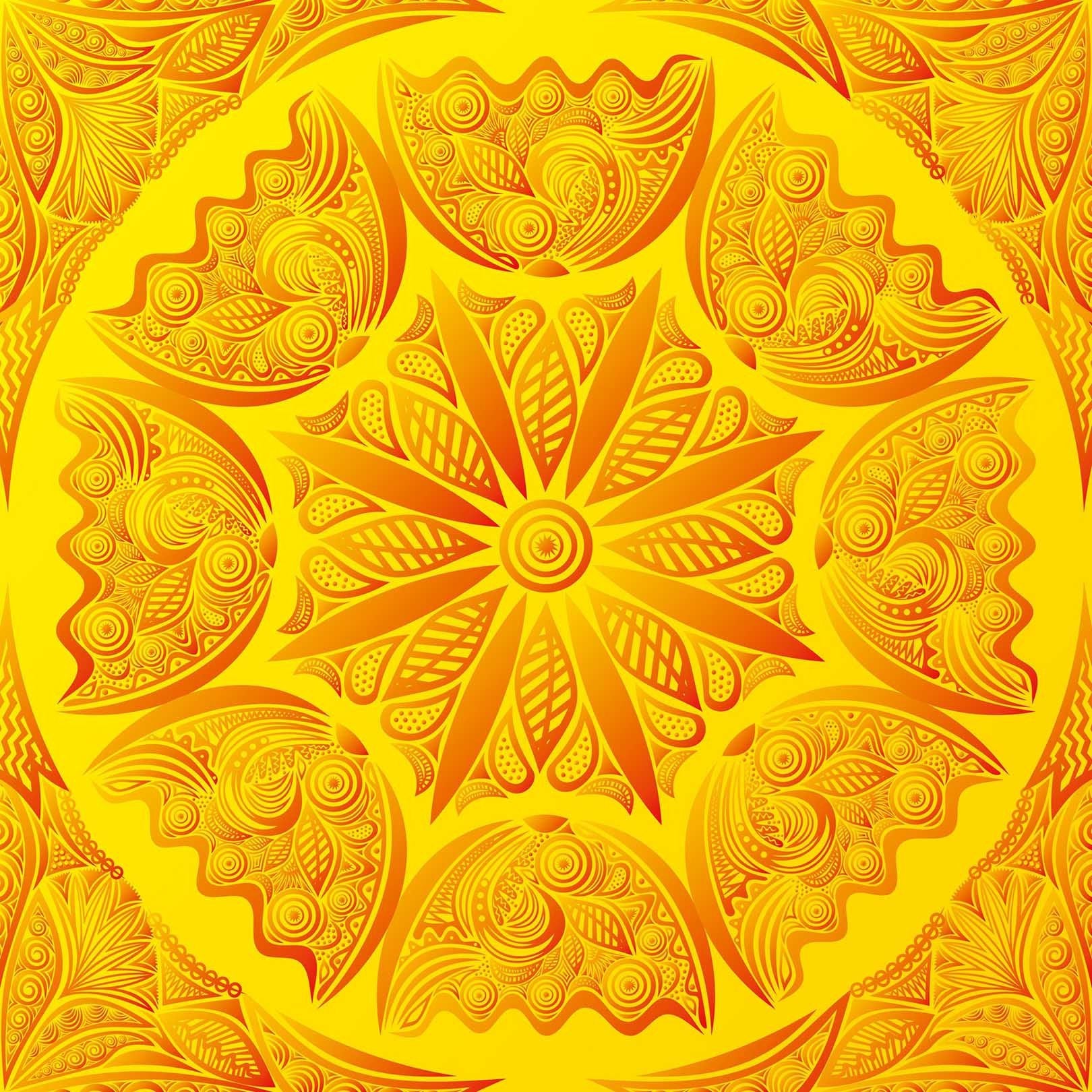 Bright Yellow Patterns 01 Wallpaper AJ Wallpaper