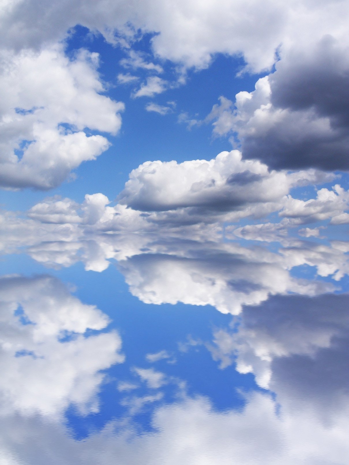Sea Blue Sky White Clouds Wallpaper AJ Wallpaper