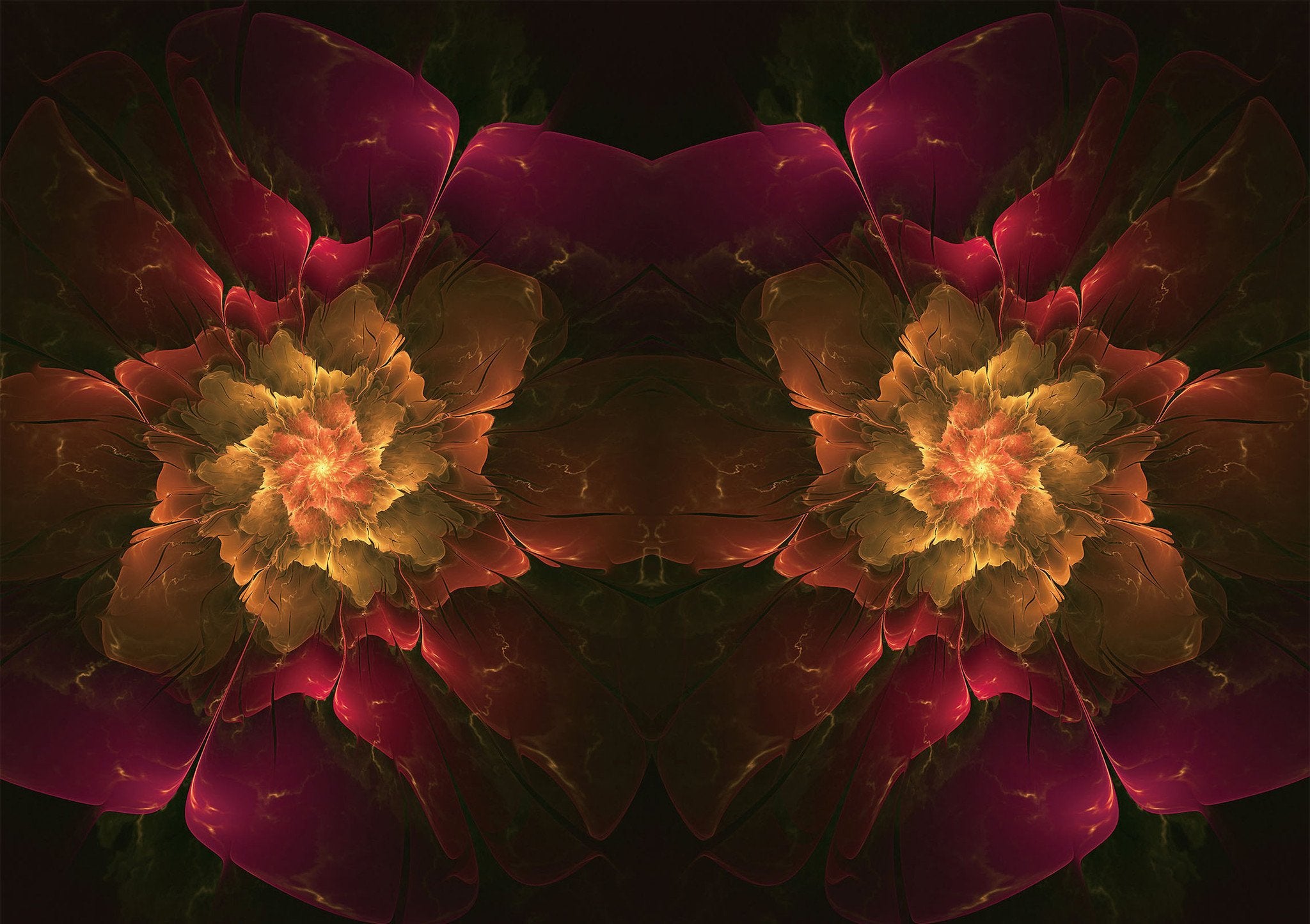 Flames Flowers Wallpaper AJ Wallpaper