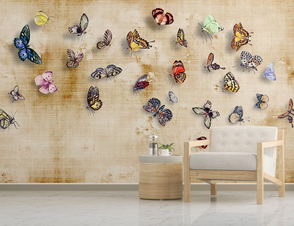 3D Color Butterfly WC566 Wall Murals