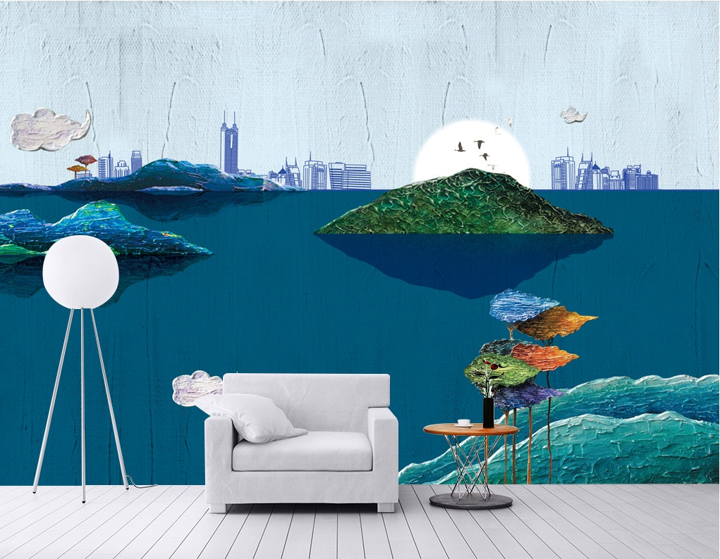 3D Sea Island 2071 Wall Murals
