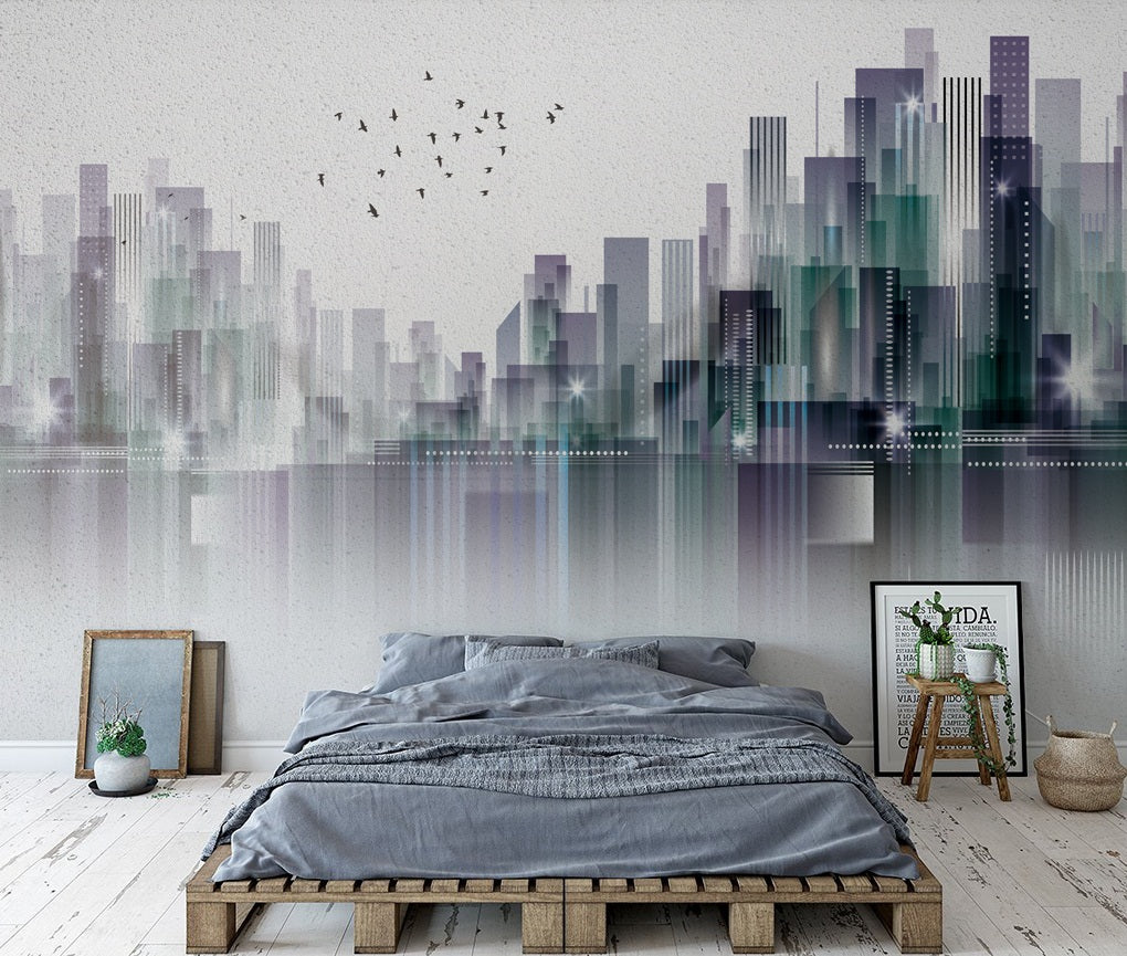 3D Building Painting WC482 Wall Murals