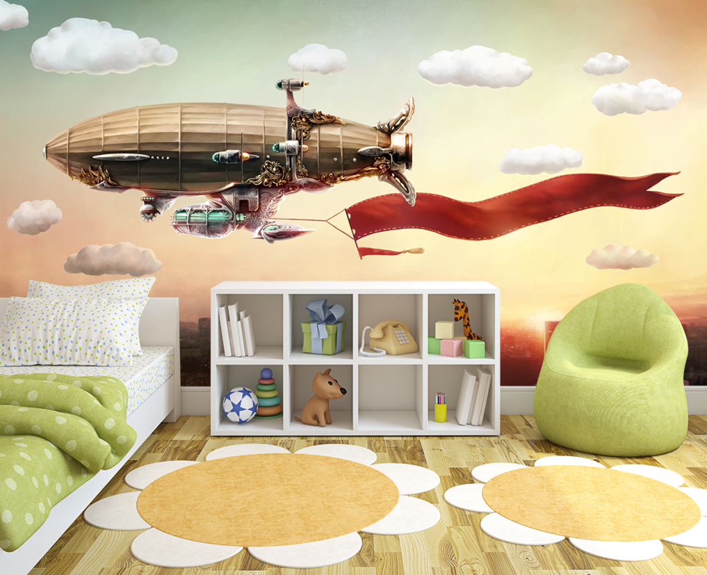 3D Sky Plane 2092 Wall Murals
