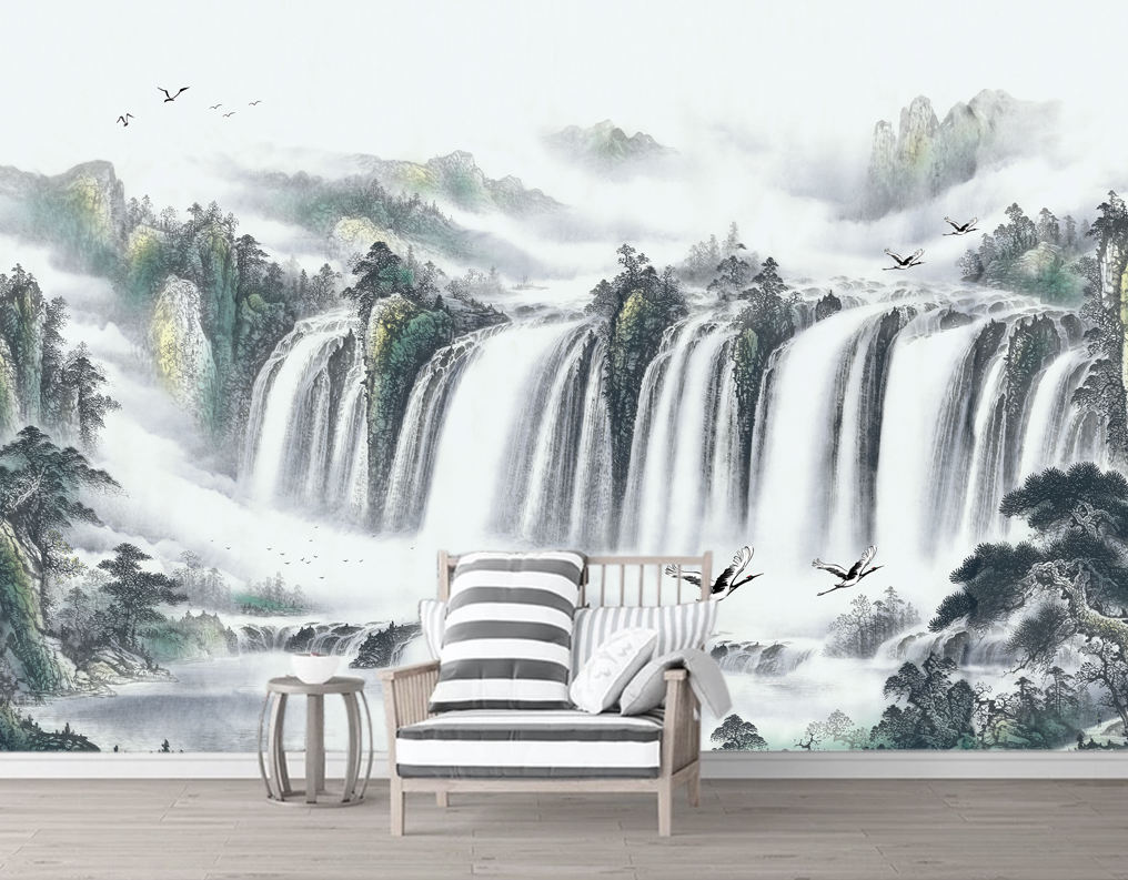 3D Ink Falls 2093 Wall Murals