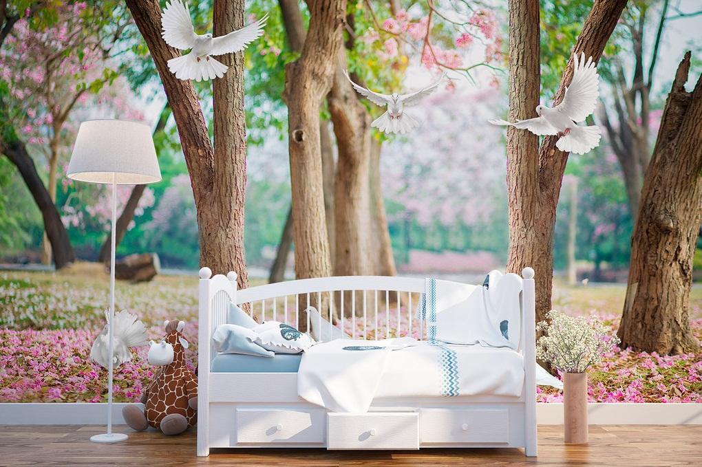 3D Pigeon Petals 220 Wallpaper AJ Wallpaper