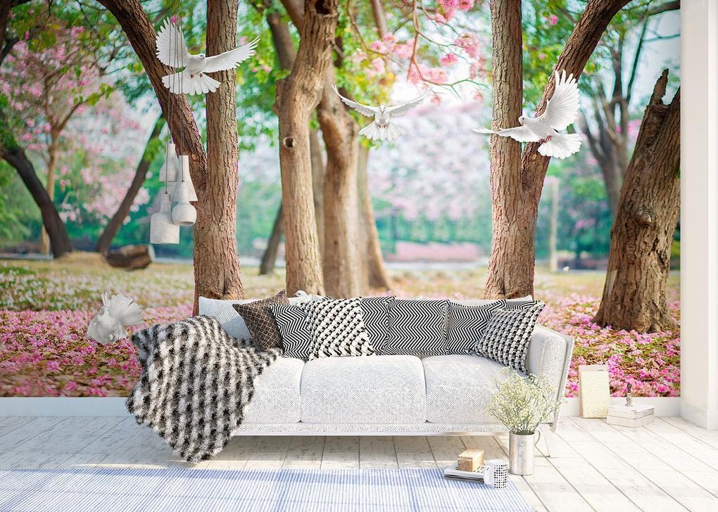 3D Pigeon Petals 220 Wallpaper AJ Wallpaper