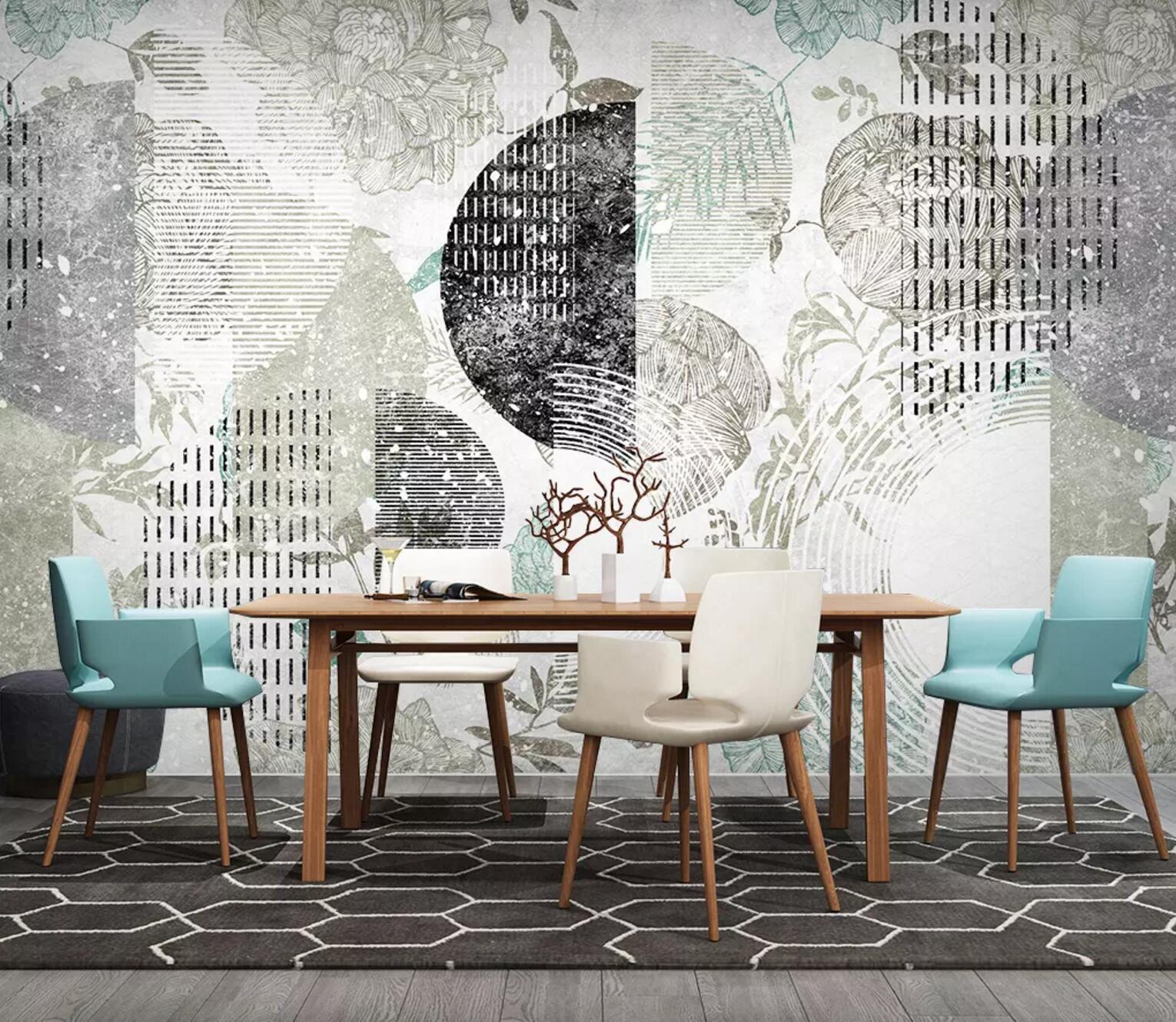 3D Transparent Black Flower 431 Wallpaper AJ Wallpaper