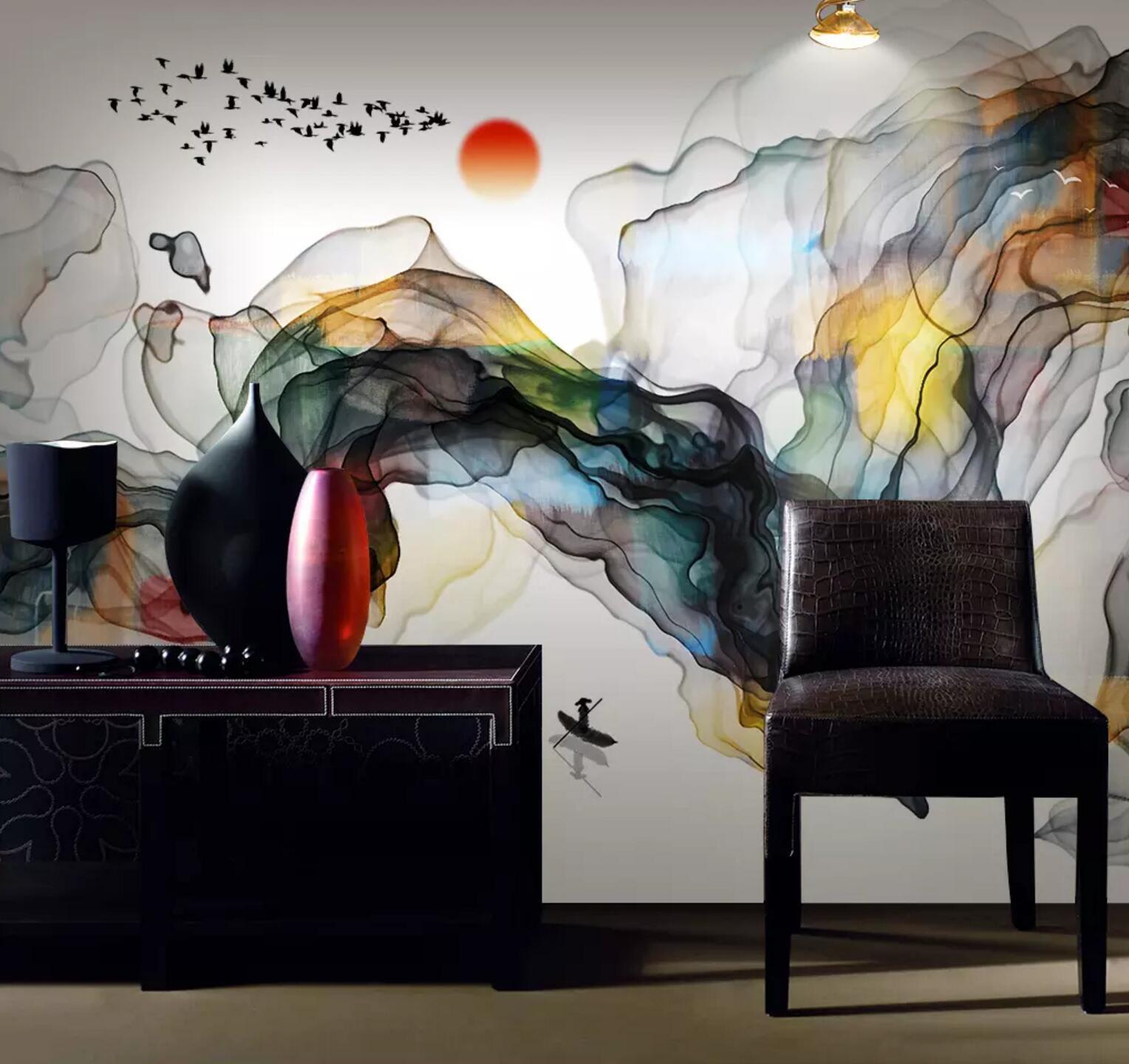 3D Color Water Ink 063 Wallpaper AJ Wallpaper