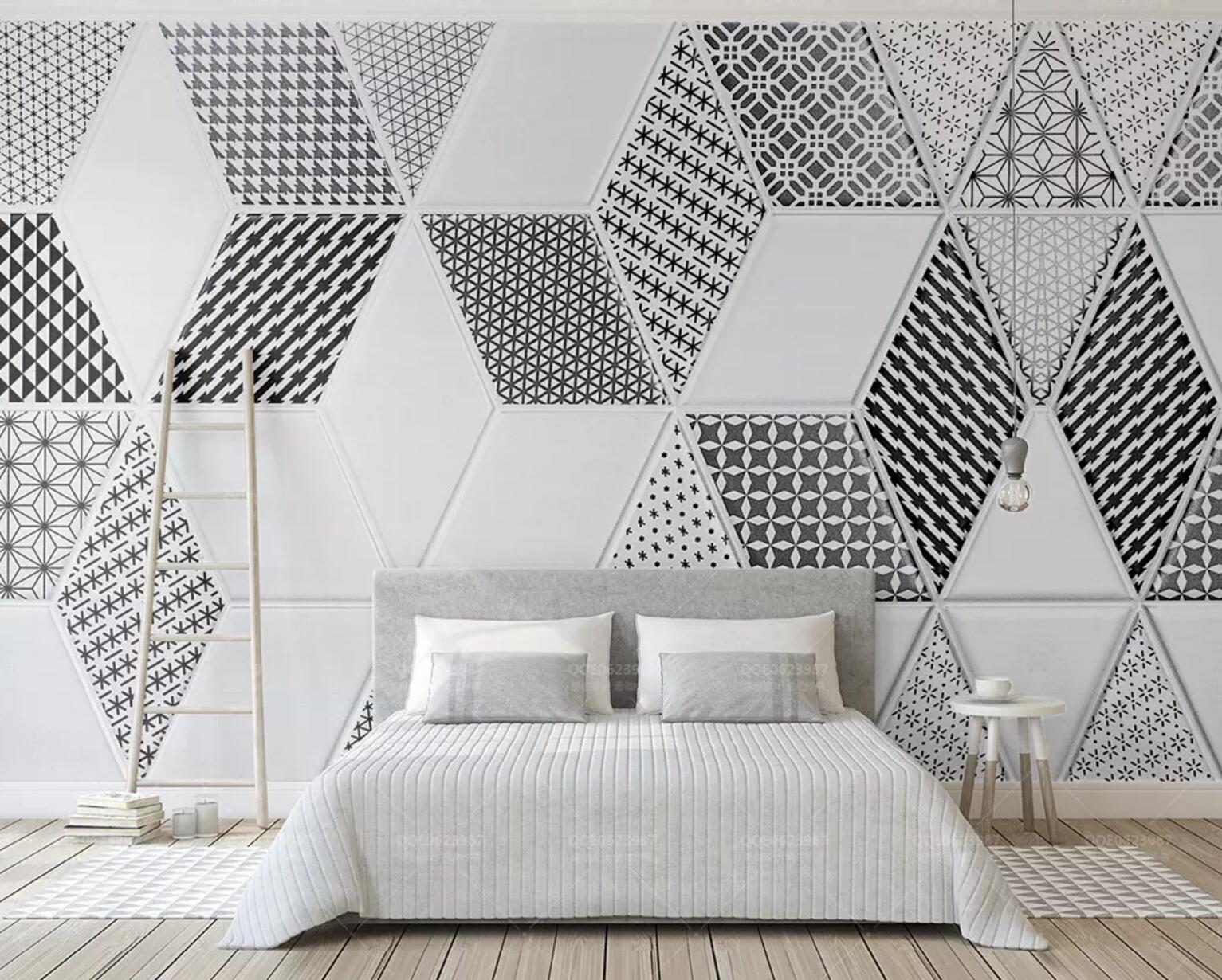 3D Square Pattern WC420 Wall Murals