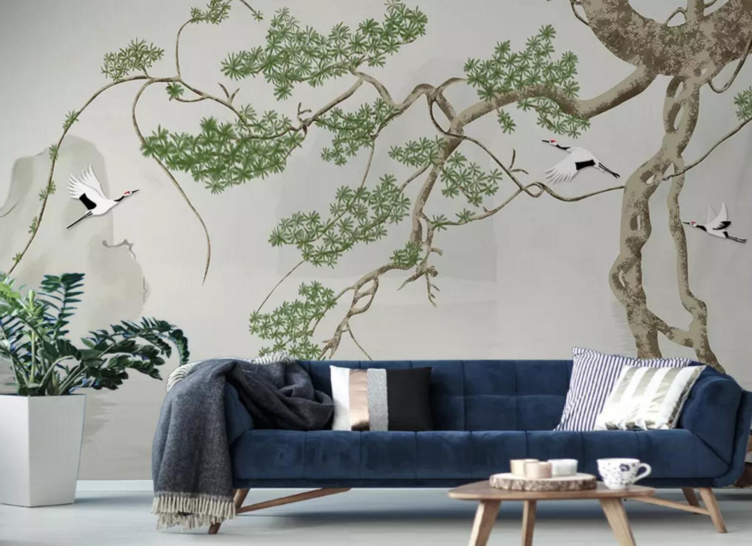 3D Tree Crane WC432 Wall Murals