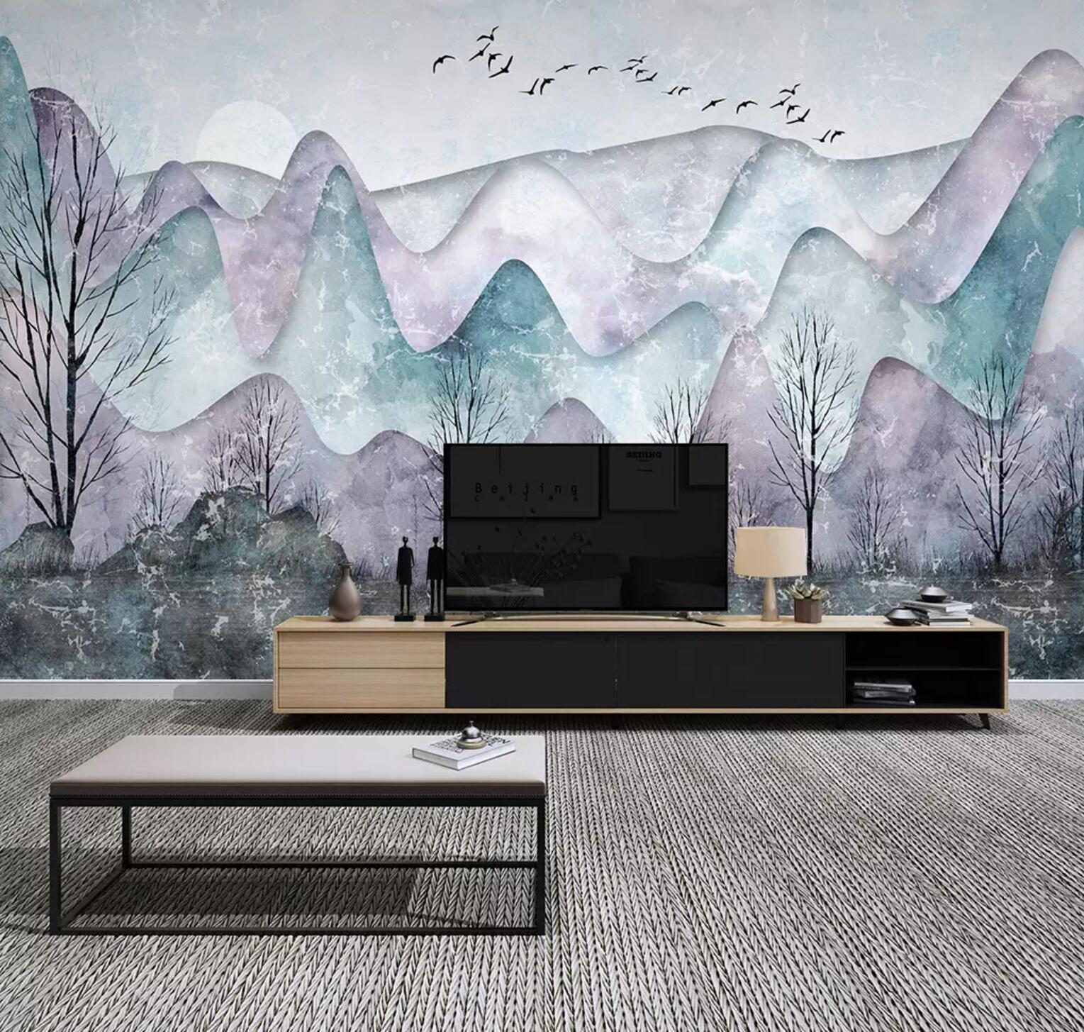 3D Forest Wave 472 Wallpaper AJ Wallpaper