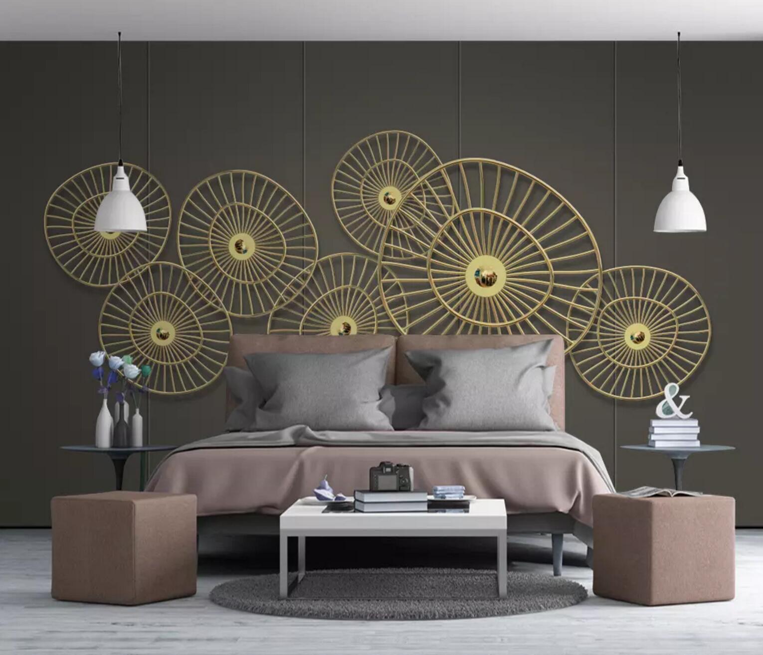 3D Metal Round WC753 Wall Murals