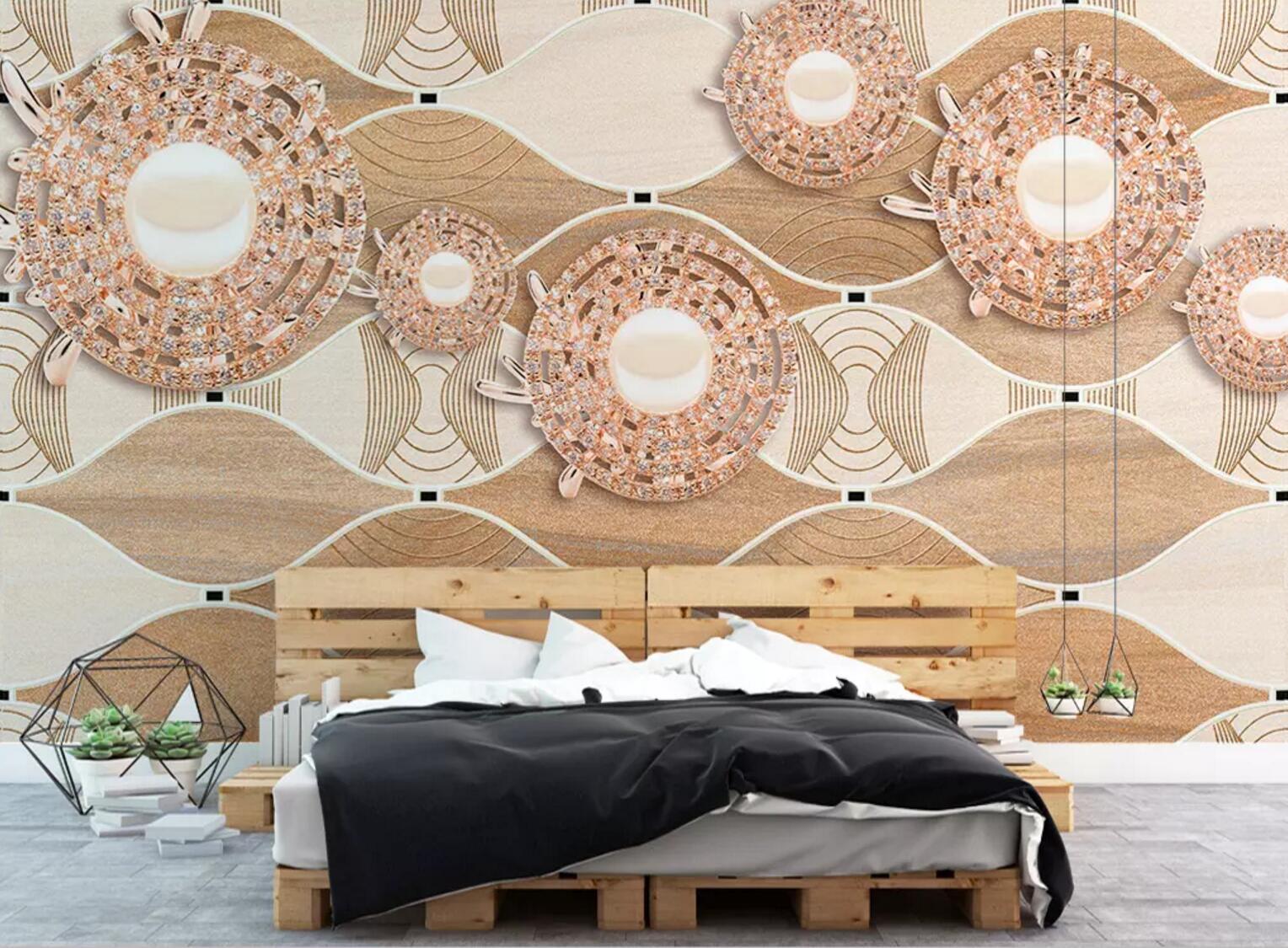 3D Diamond Circle WC417 Wall Murals