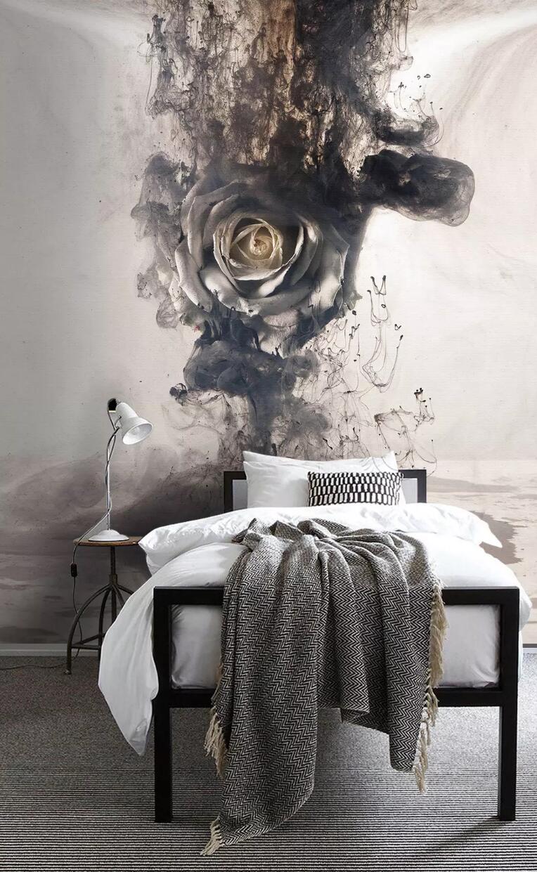 3D Rose Ink WC818 Wall Murals