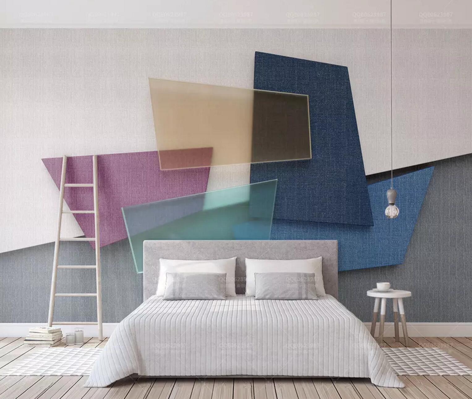 3D Square Glass WC599 Wall Murals