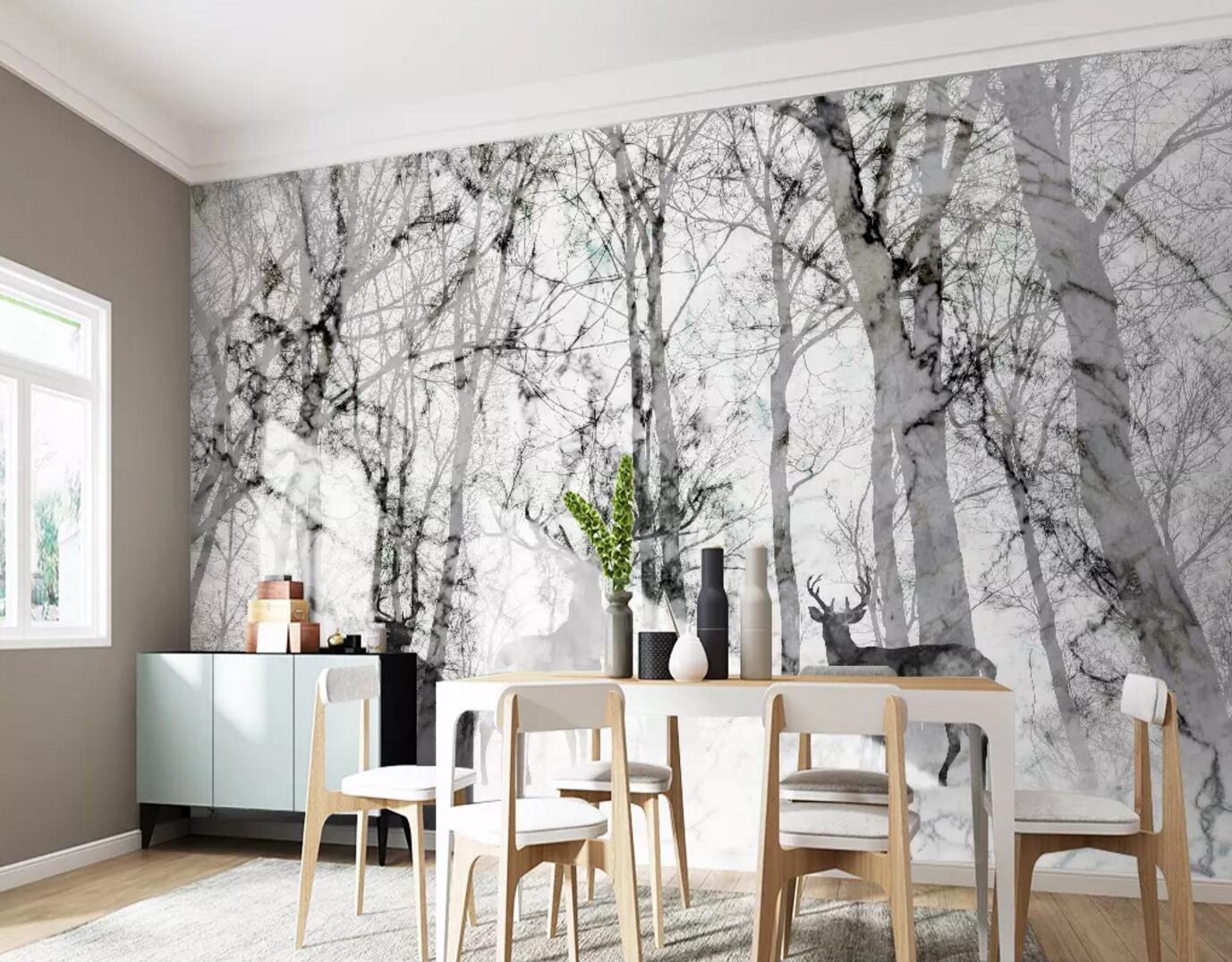 3D Black Forest Fawn WC702 Wall Murals