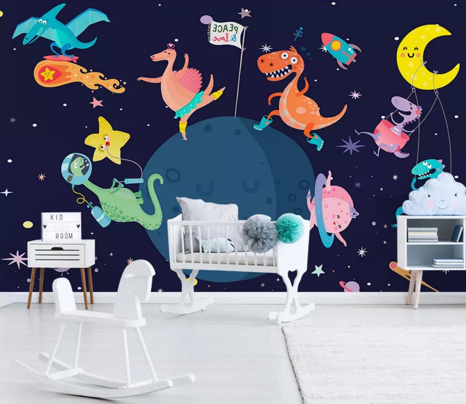 3D Cartoon Planet Dinosaur 255 Wallpaper AJ Wallpaper