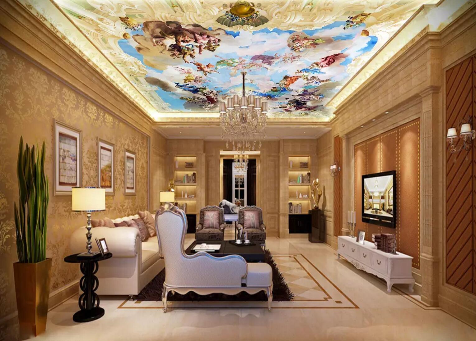 White Clouds Angel 011 Wallpaper AJ Wallpaper