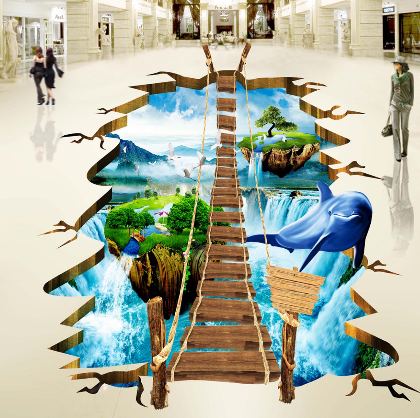 3D Water Garden 139 Floor Mural Self-Adhesive Sticker Bathroom Non-slip Waterproof Flooring Murals