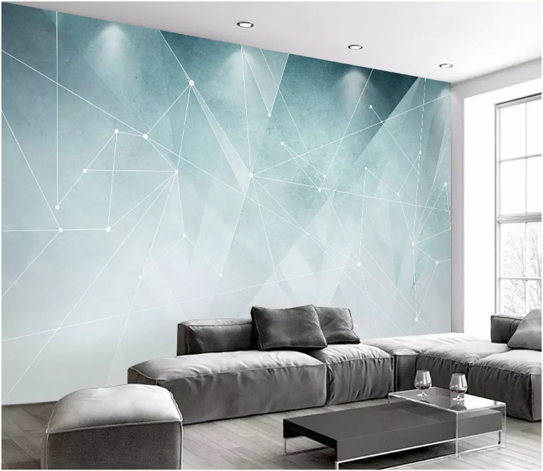 3D Green Geometry 2166 Wall Murals