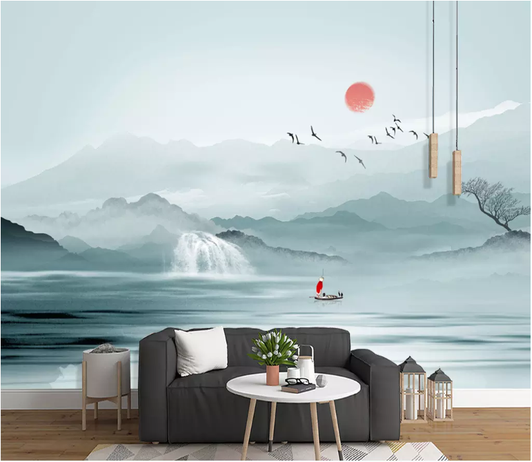 3D Sunrise Valley 2155 Wall Murals