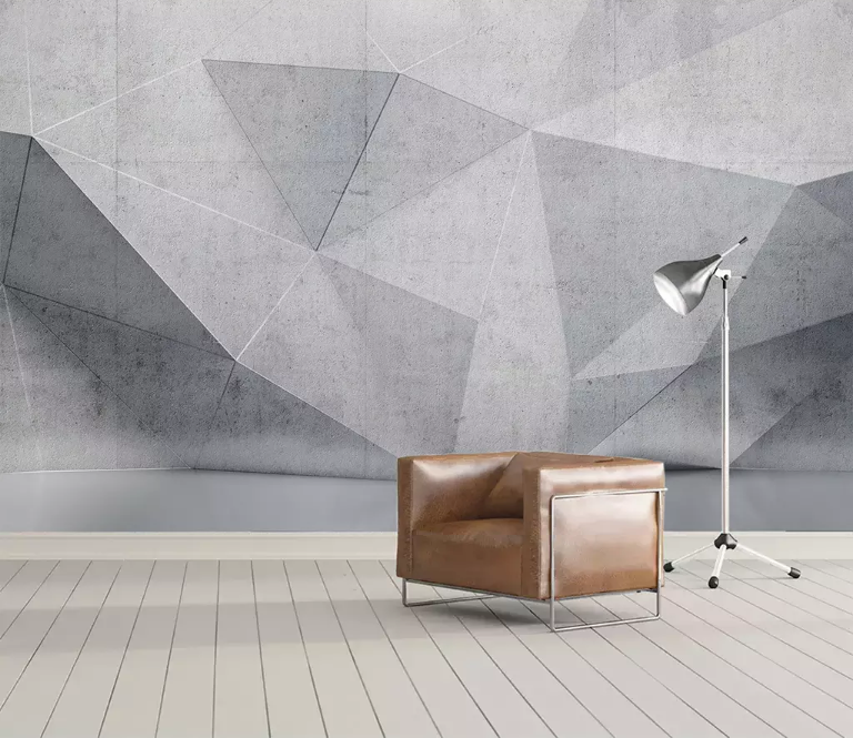 3D Grey Geometry 2142 Wall Murals