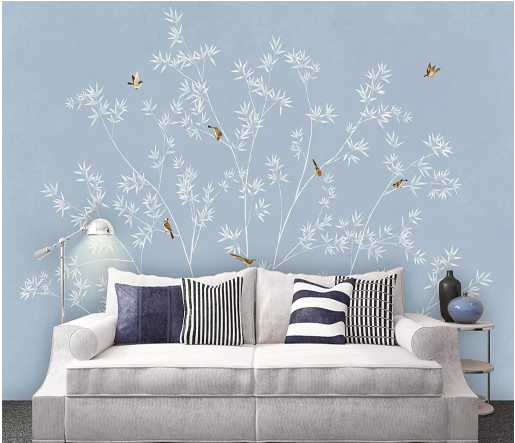 3D Bamboo Bird 2038 Wall Murals