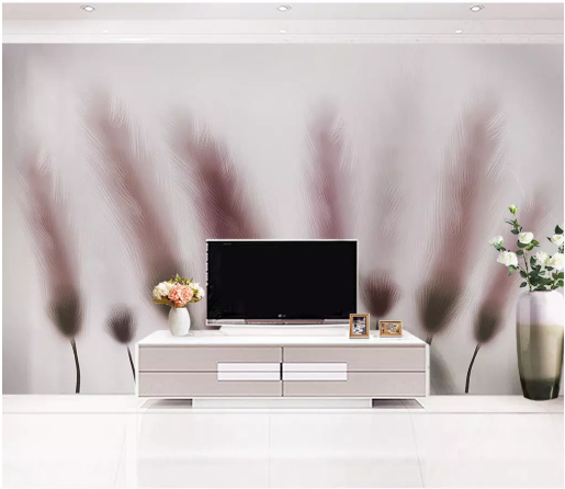 3D Purple Straw 2176 Wall Murals