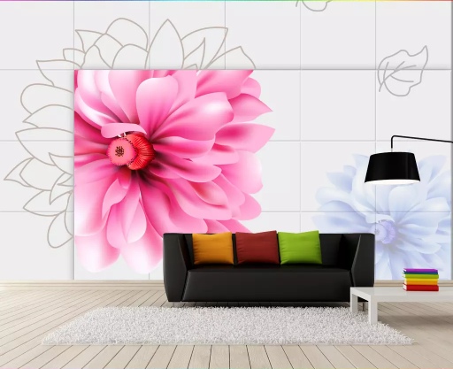 3D Pink Lotus 2025 Wall Murals
