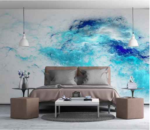 3D Blue Pattern 2118 Wall Murals