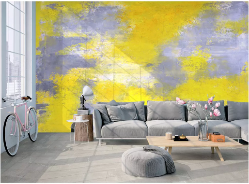 3D Yellow Graffiti 2104 Wall Murals