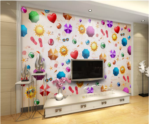 3D Caring Sun 2014 Wall Murals
