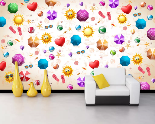 3D Caring Sun 2014 Wall Murals