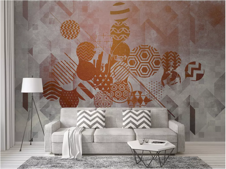 3D Yellow Pattern 2090 Wall Murals