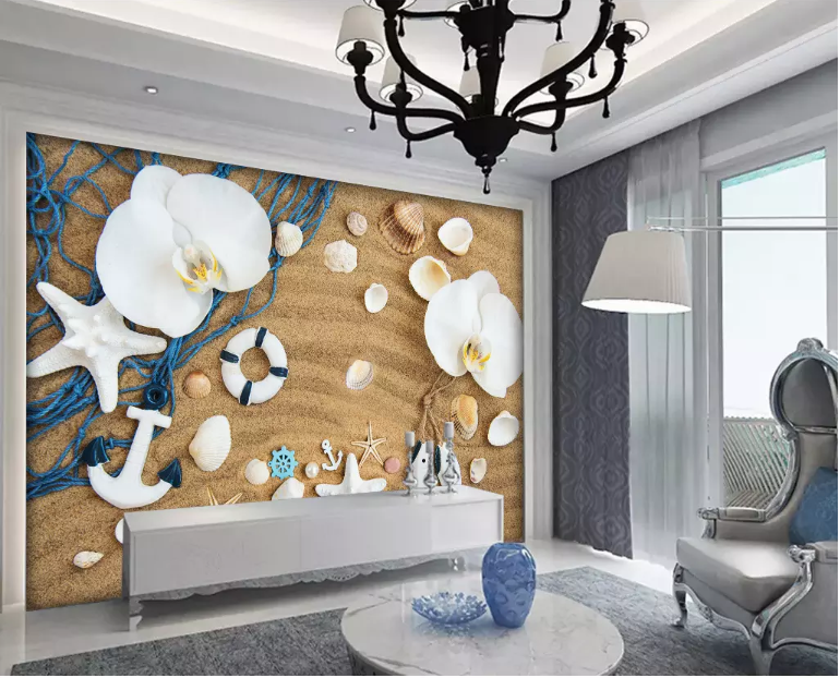 3D Beach Starfish 2183 Wall Murals
