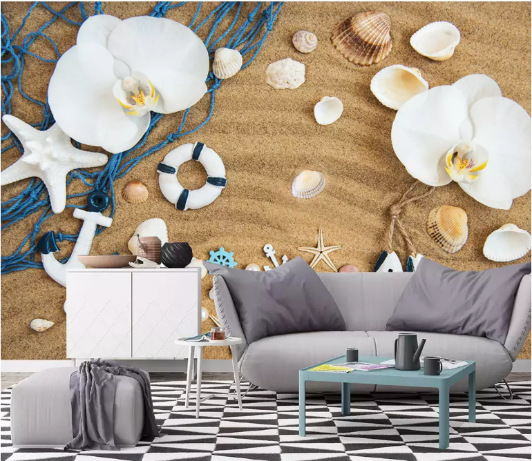 3D Beach Starfish 2183 Wall Murals